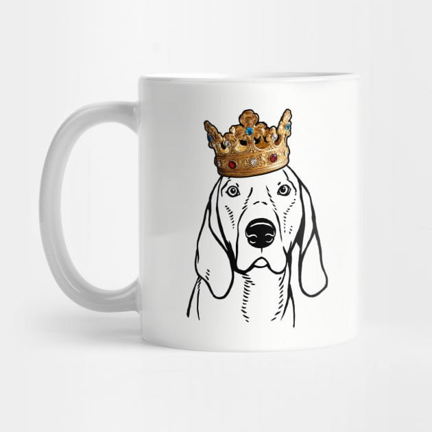 American English Coonhound Dog King Queen Wearing Crown by millersye